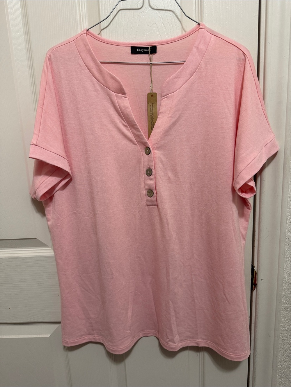 Pink Short-Sleeve Top